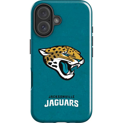 NFL Jacksonville Jaguars Teal Distressed iPhone 16 Impact Case